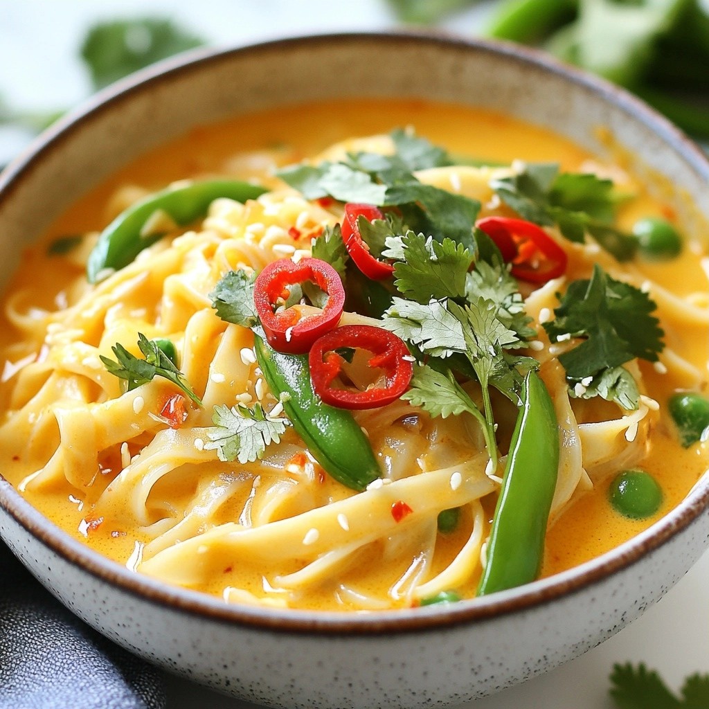 Hearty Noodle Dishes Spicy Thai Coconut Curry Noodles