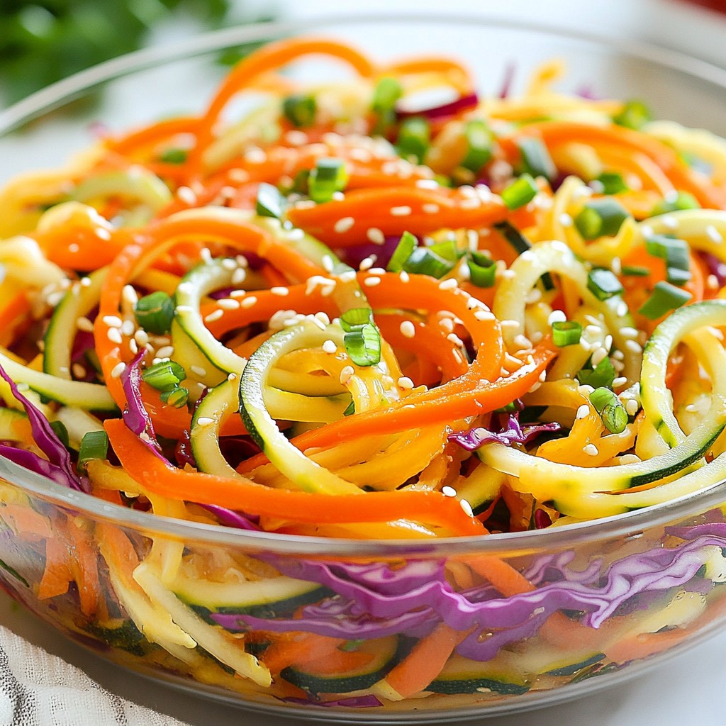 Healthy Noodles Sesame Ginger Zoodle Salad Delight