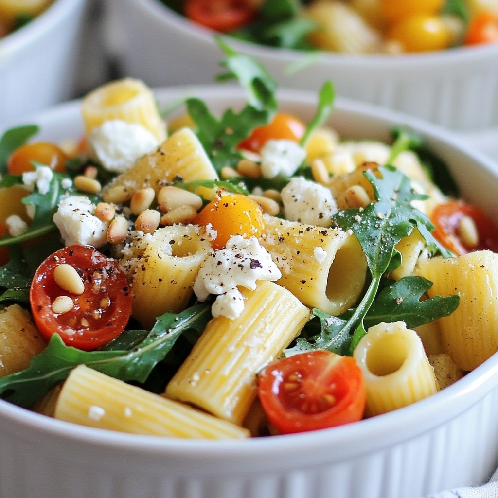 Quick Pasta Recipes Peppery Arugula and Goat Cheese