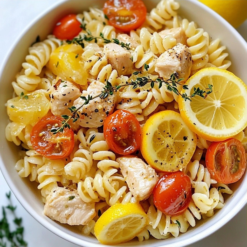 Quick Pasta Lemon Thyme Chicken Rotini Delight