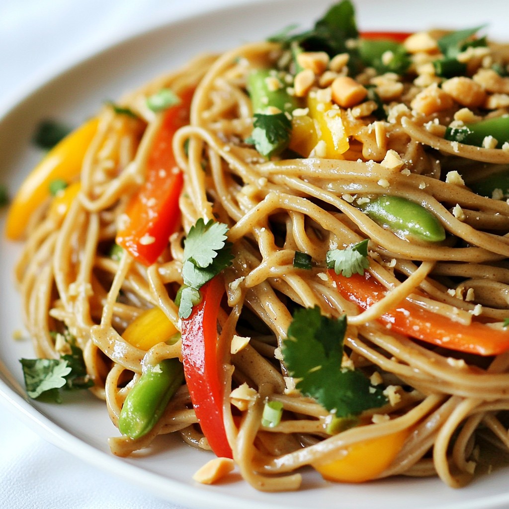 Hearty noodle dishes Soba Noodles with Peanut Sauce