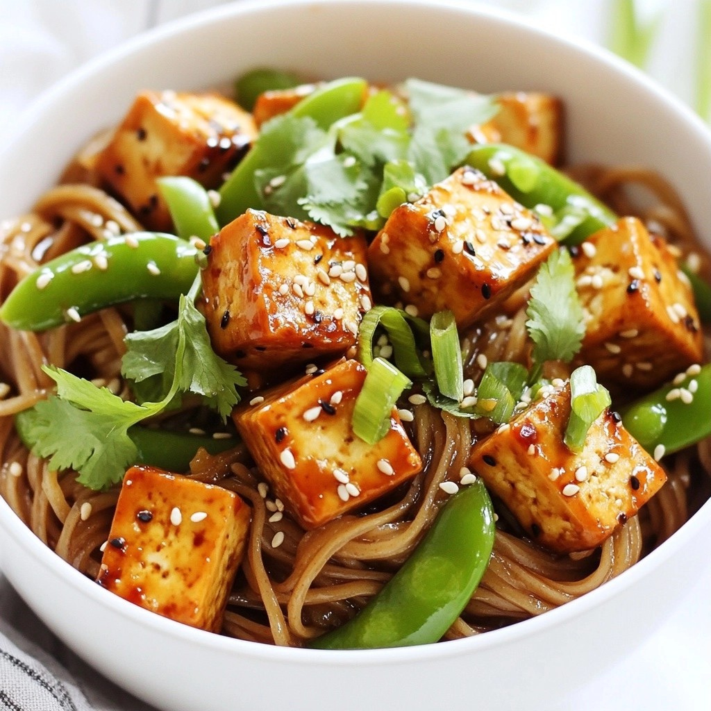 Healthy Noodles Recipes Miso Glazed Tofu Soba Delight