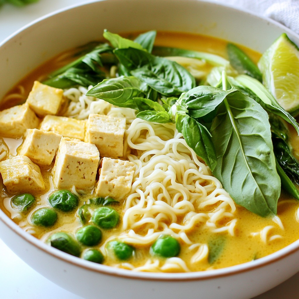 Hearty Noodle Dishes Thai Green Curry Ramen Delight