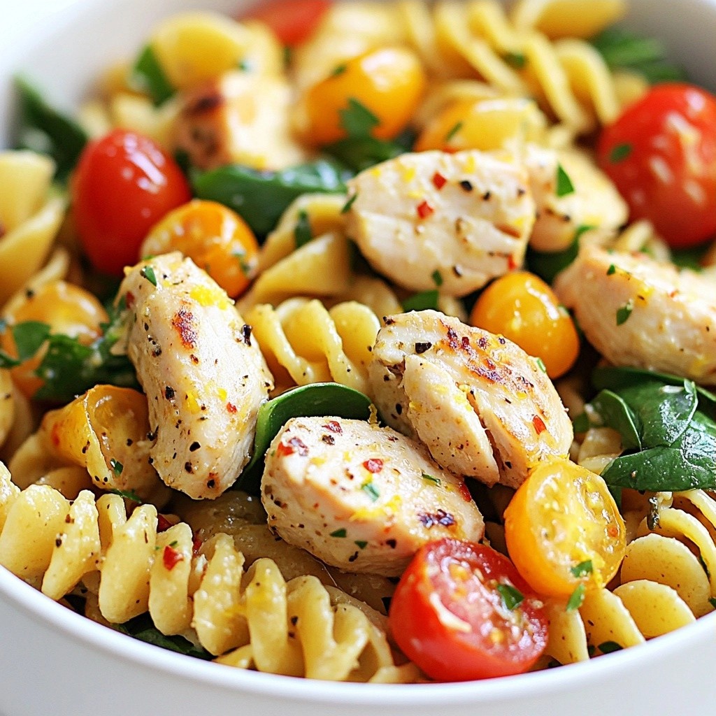 One-Pan Meals Zesty Lemon Herb Chicken Rotini Delight