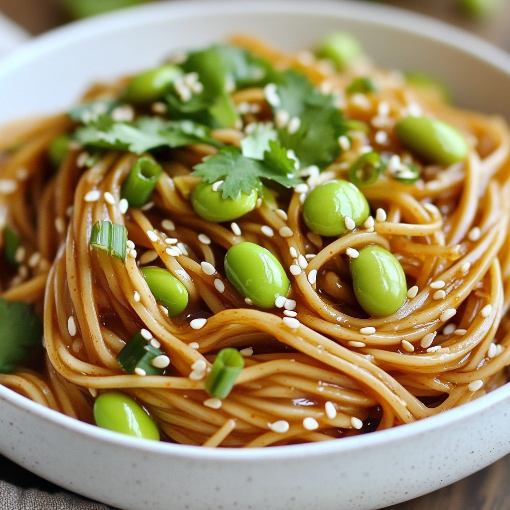 Hearty noodle dishes Spicy Sesame Soba with Edamame