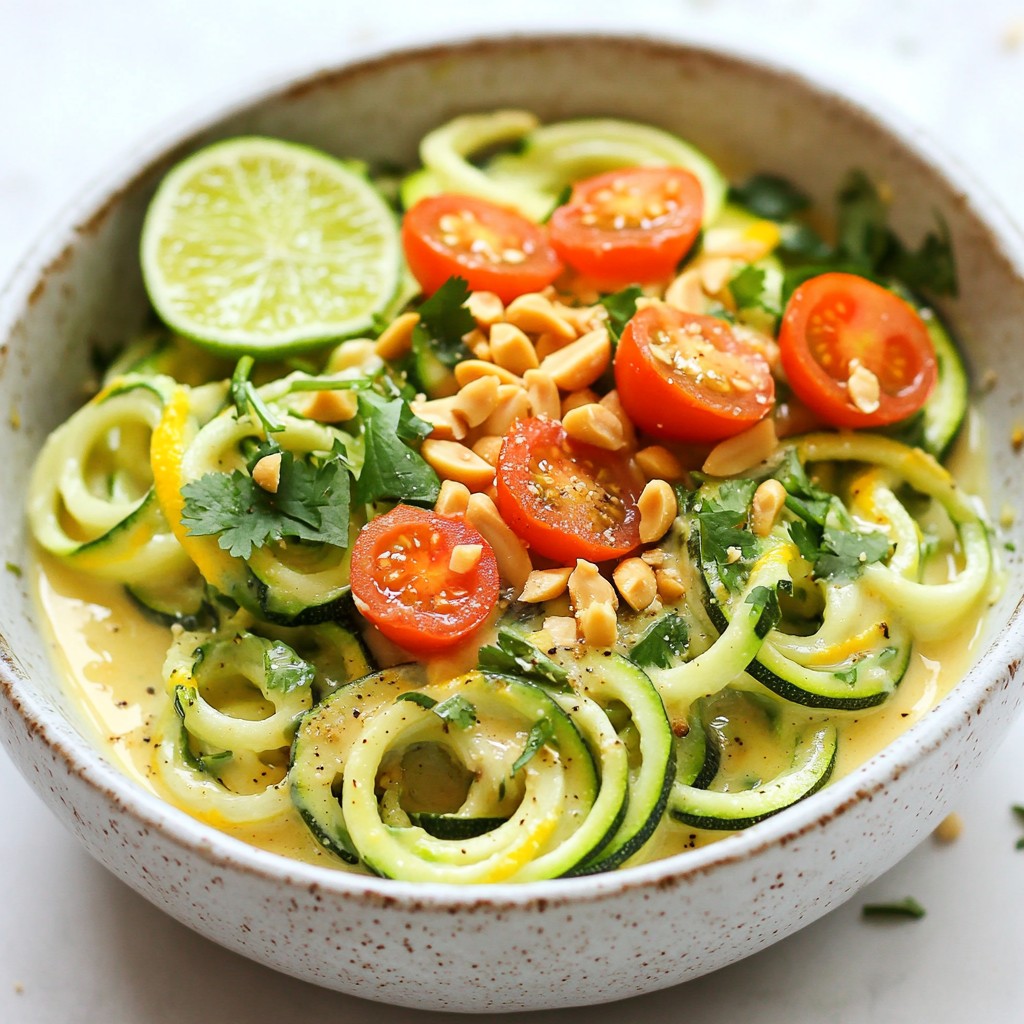 Healthy Noodles Coconut Lime Zoodle Bowl Recipe