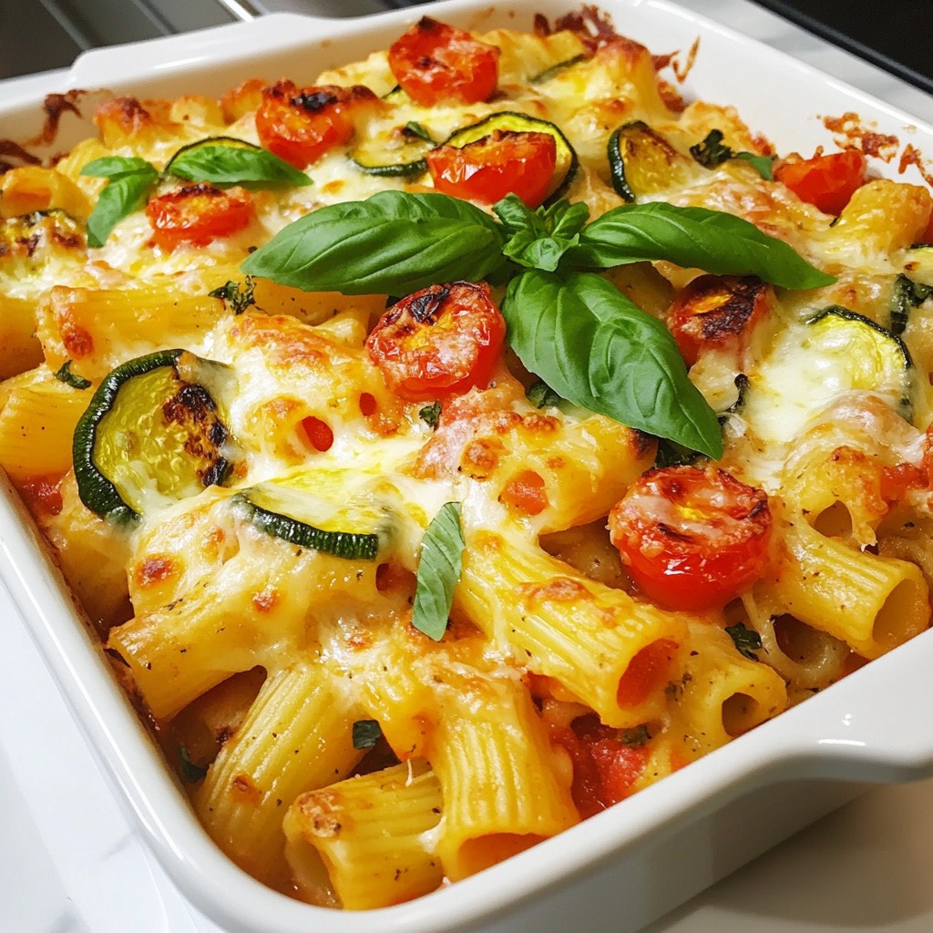 Baked Pasta Vegetarian Ziti with Roasted Vegetables