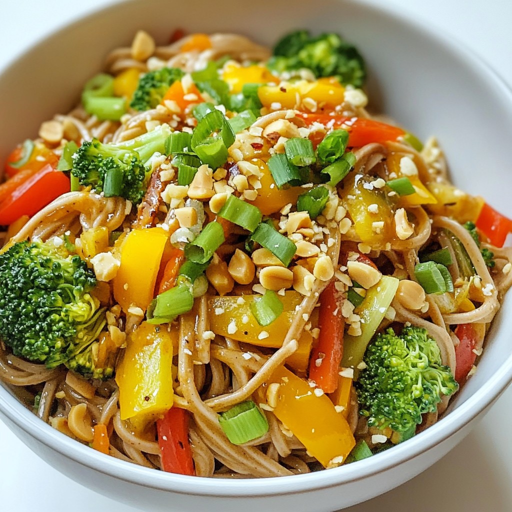 Hearty Noodle Dishes Soba Noodles with Peanut Sauce