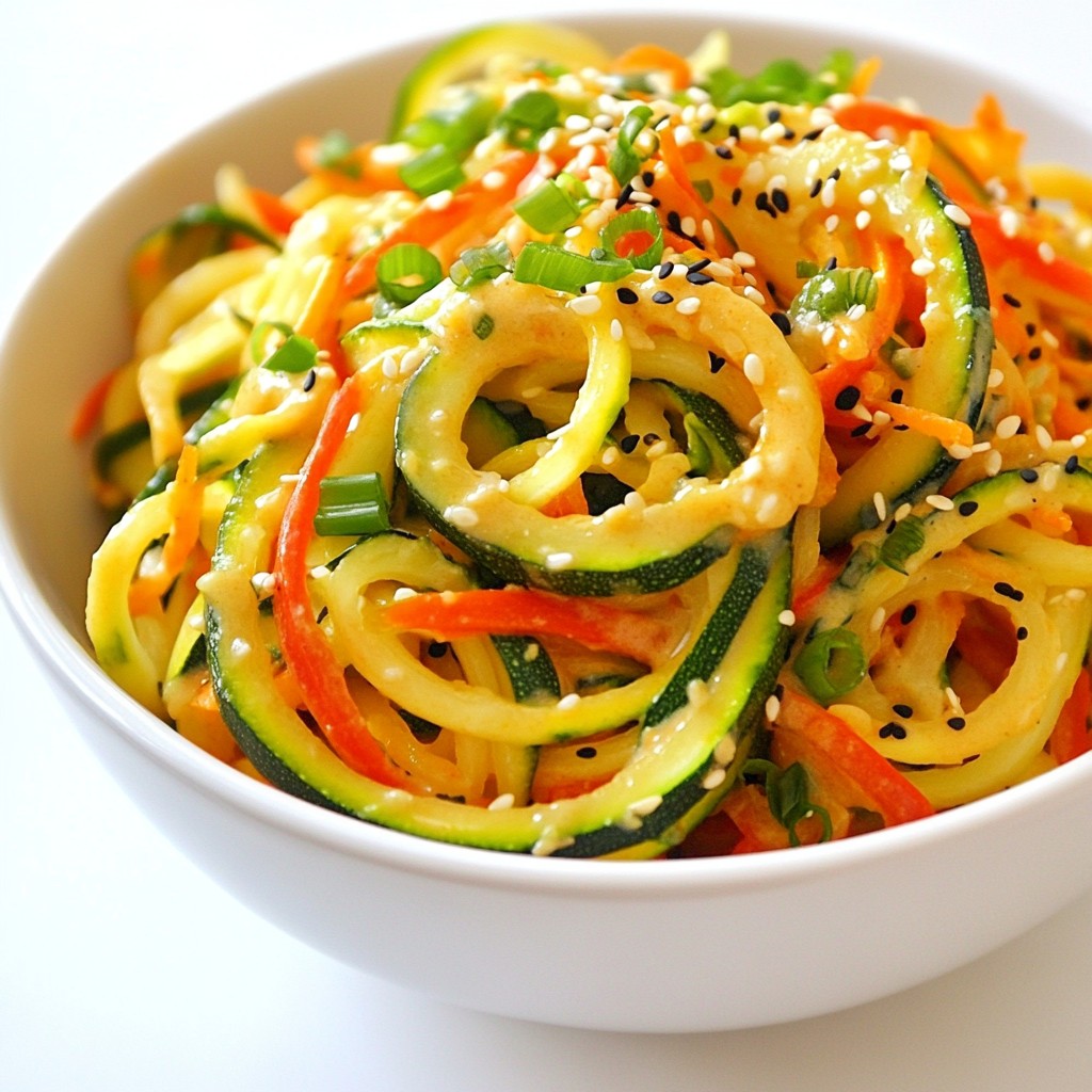 Healthy Noodles Almond Butter Zucchini Noodles Recipe