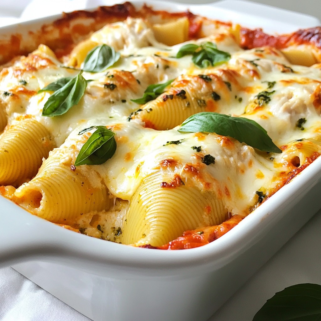 Baked Pasta Chicken Pesto Stuffed Shells Delight