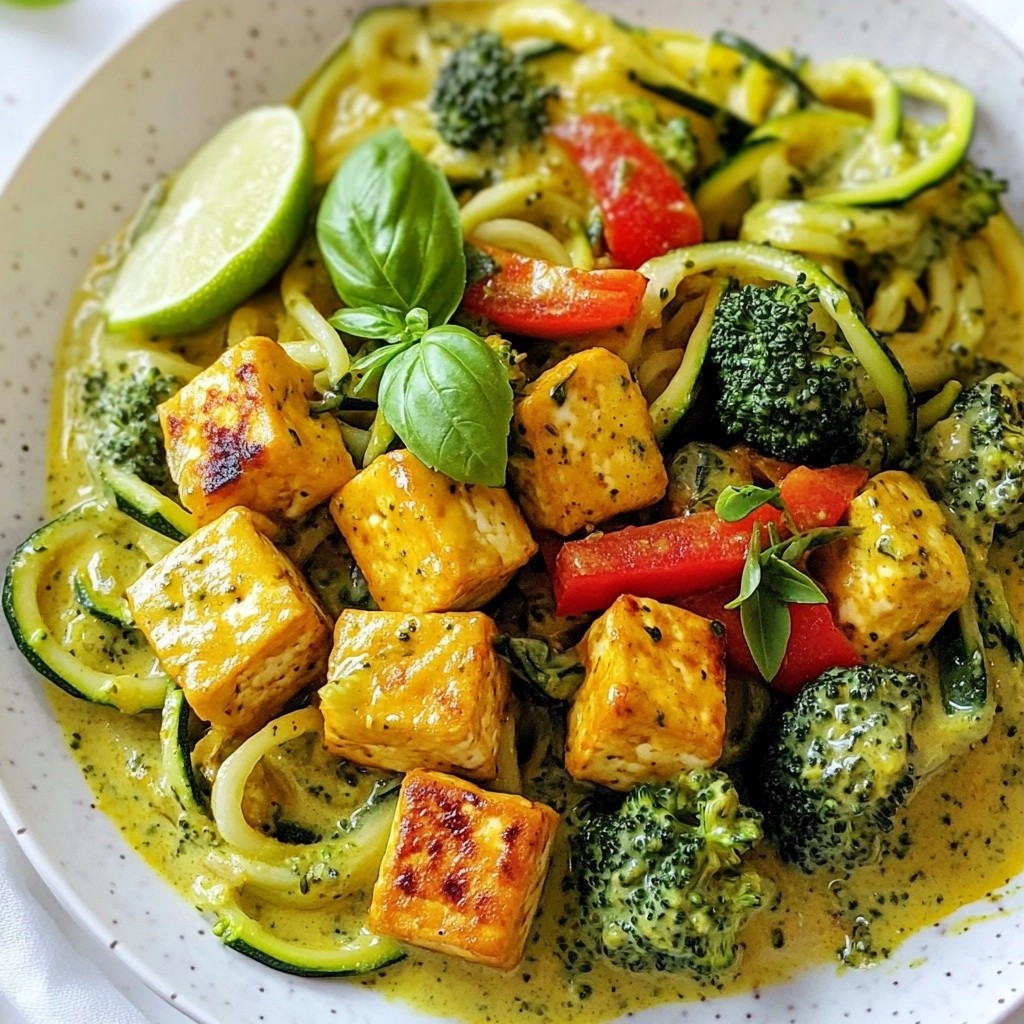 Healthy Noodles Recipes Green Curry Tofu Delight