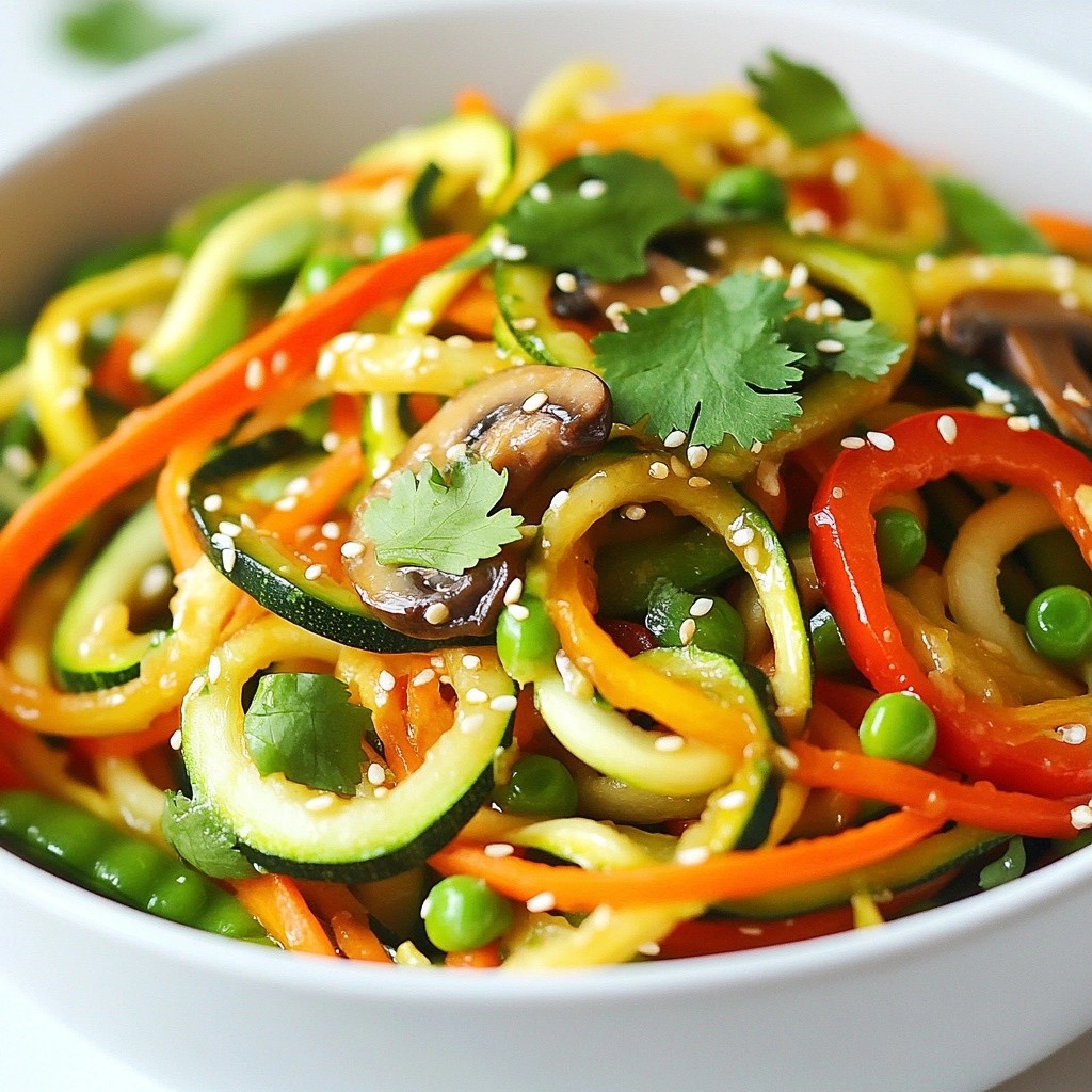 Healthy Noodles Ginger Lime Zoodle Stir-Fry Delight