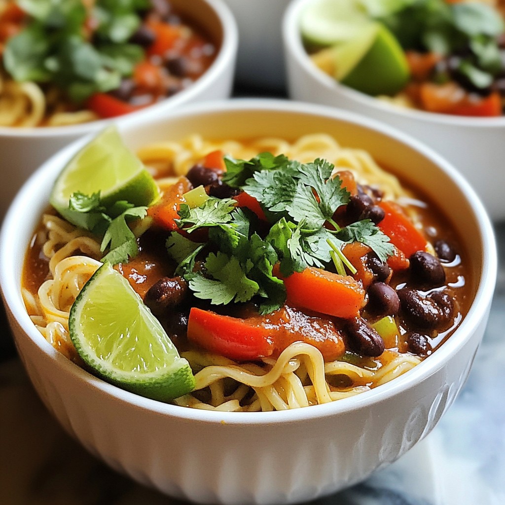 Hearty Noodle Dishes Black Bean Chili Ramen Recipe