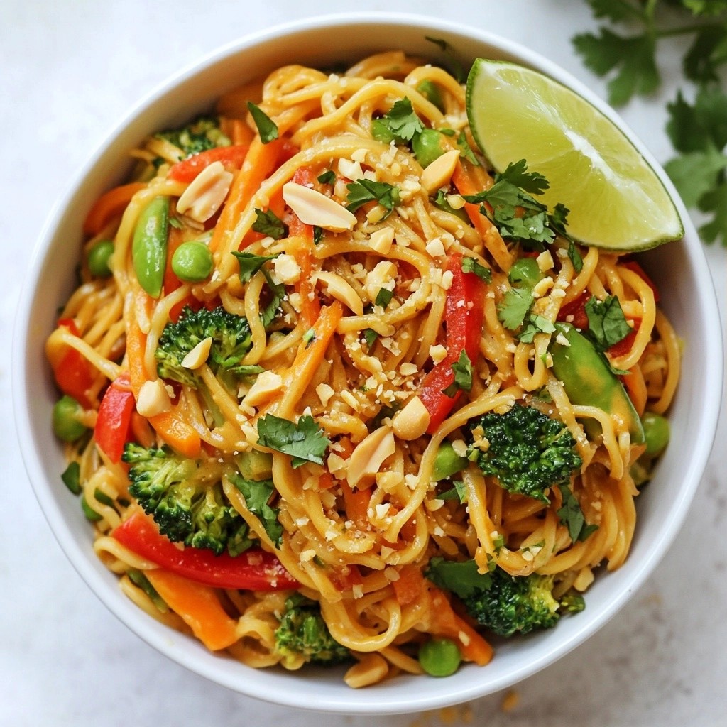 Healthy Noodles Vegan Thai Peanut Stir-Fry Recipe