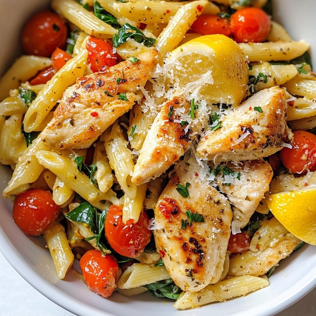 Quick Pasta Lemon Herb Chicken Penne Delight