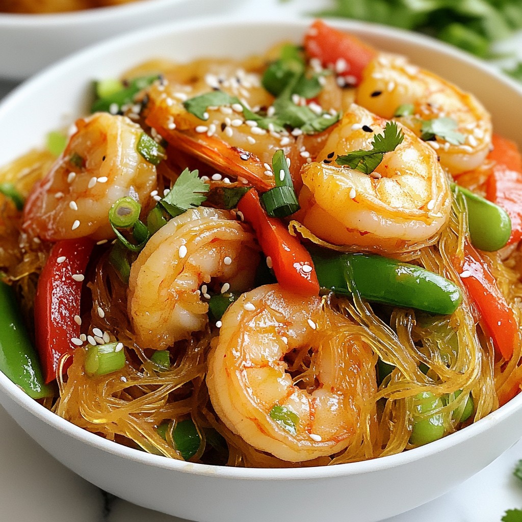 Hearty Noodle Dishes Ginger Garlic Shrimp Vermicelli