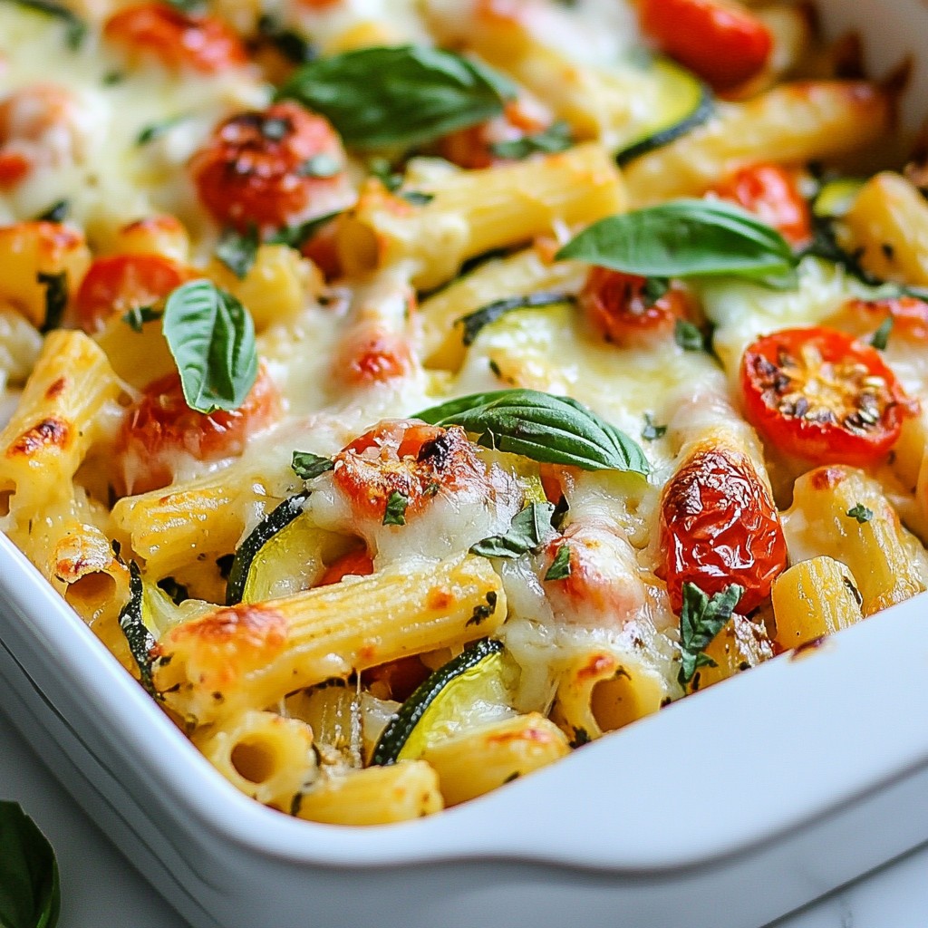 Baked Pasta Vegetarian Ziti with Roasted Vegetables