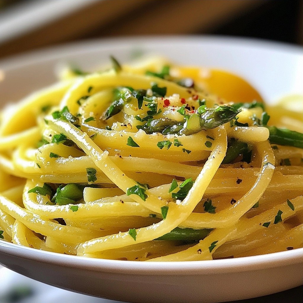 One-Pan Meals Lemon Butter Asparagus Spaghetti Dish
