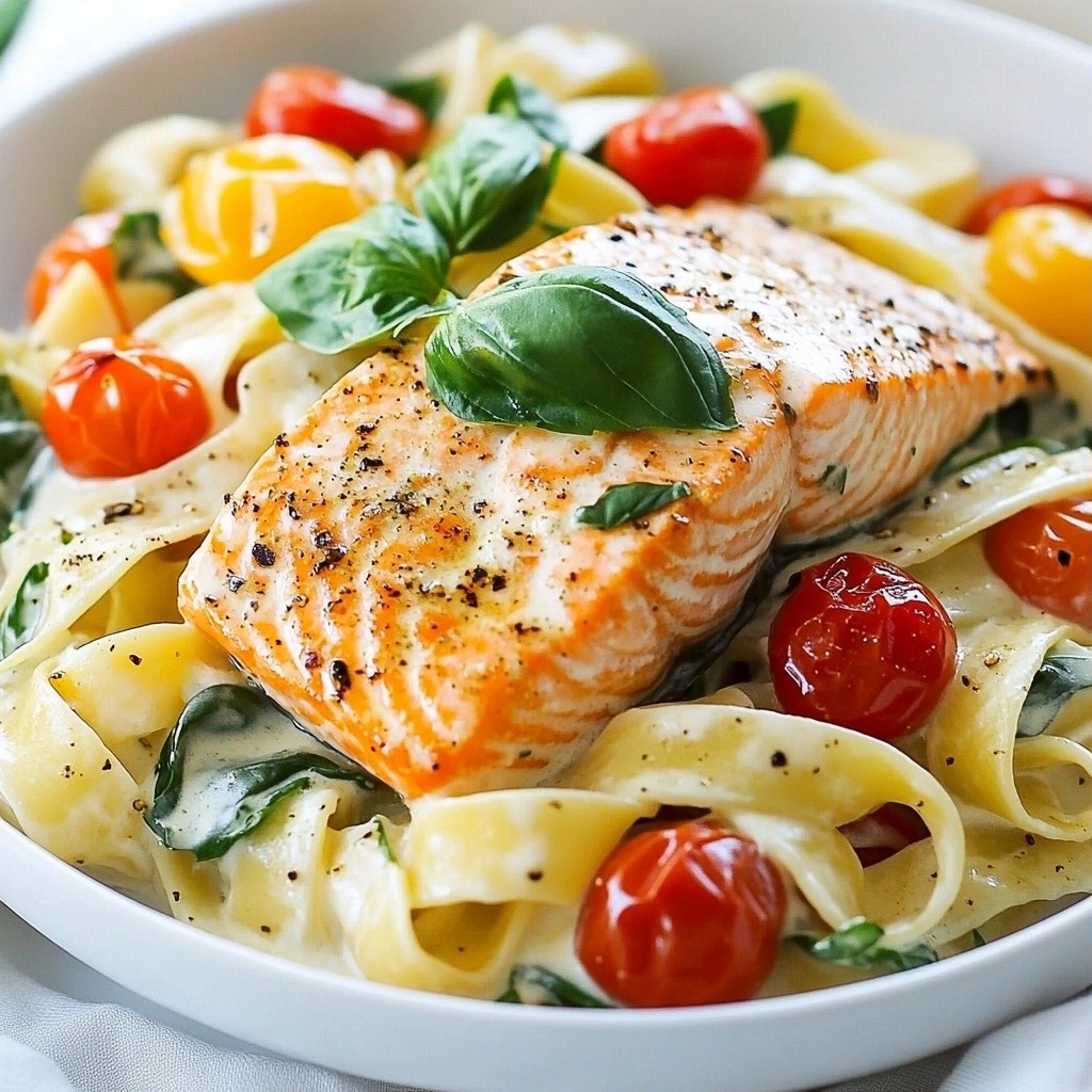 One-pan Meals Creamy Tuscan Salmon Pasta Delight