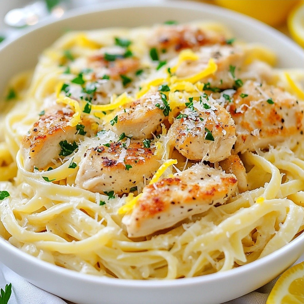 One-pan meals Garlic Lemon Chicken Fettuccine Delight
