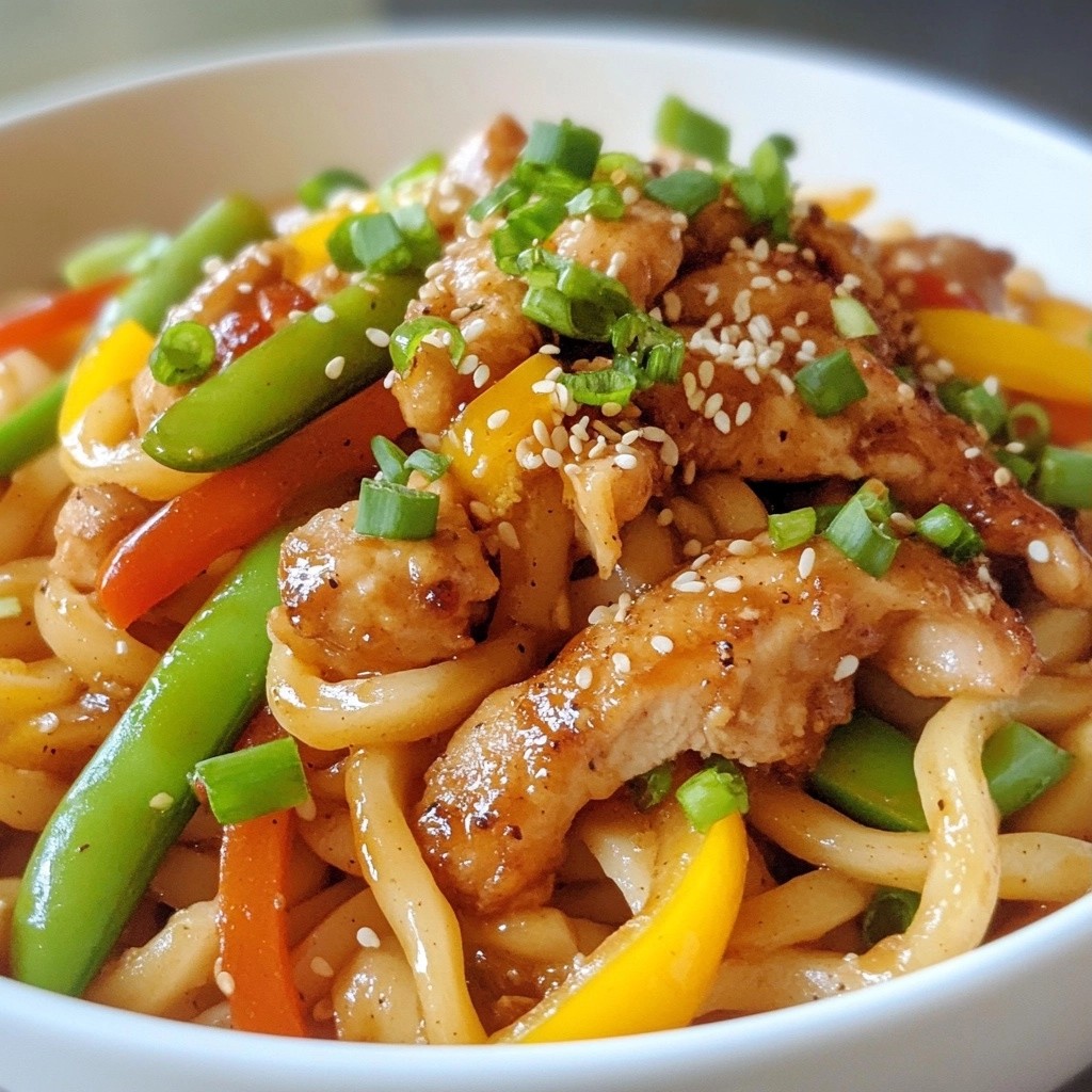 Hearty Noodle Dishes Sesame Ginger Chicken Udon Recipe