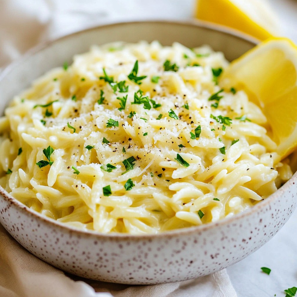 Quick Pasta Recipes Creamy Garlic Parmesan Orzo Delight