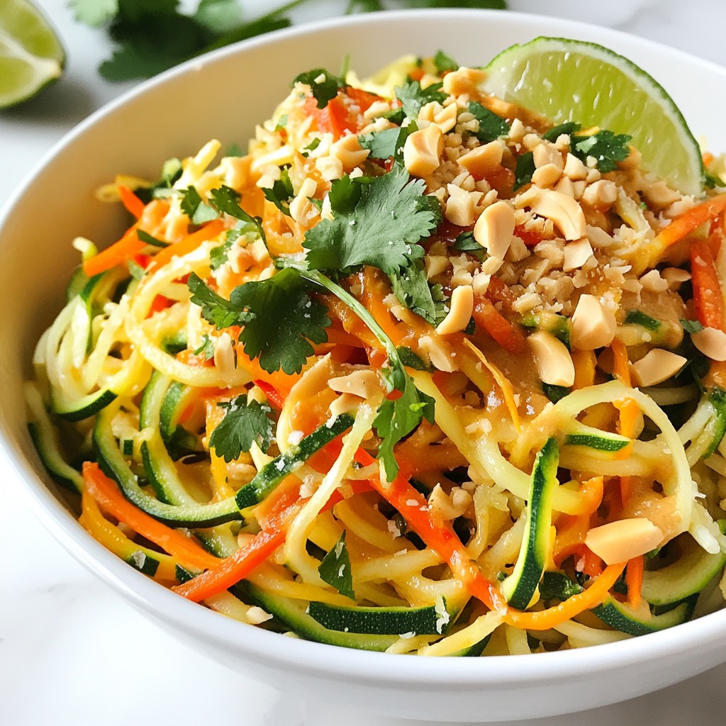 Healthy Noodles Zucchini Noodle Pad Thai Delight
