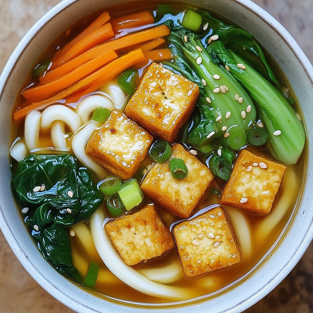 Hearty Noodle Dishes Miso Udon with Tofu Recipe