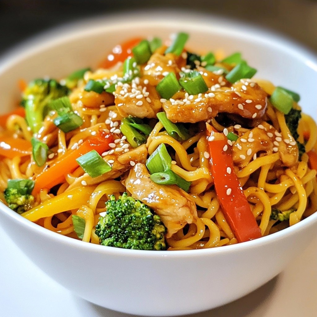 Ginger Garlic Noodle Dishes Chicken Stir-Fry Delight