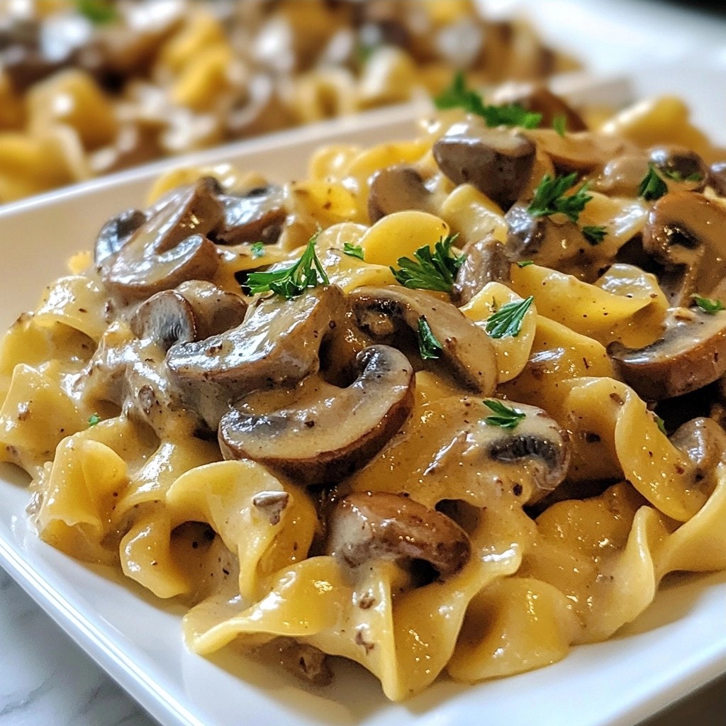 Hearty Noodle Dishes Savory Mushroom Stroganoff Delight