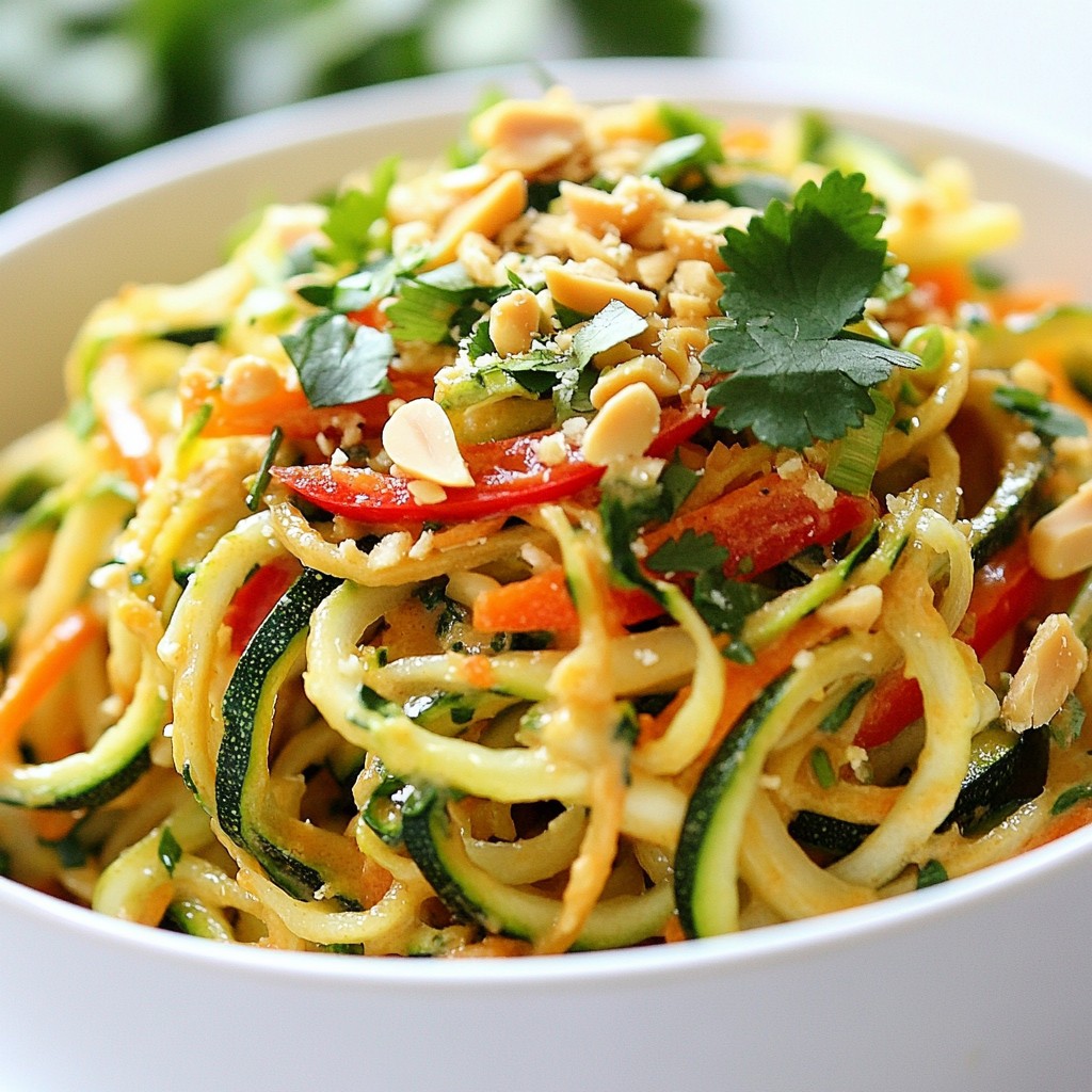 Healthy Noodles Zucchini Noodle Pad Thai Recipe