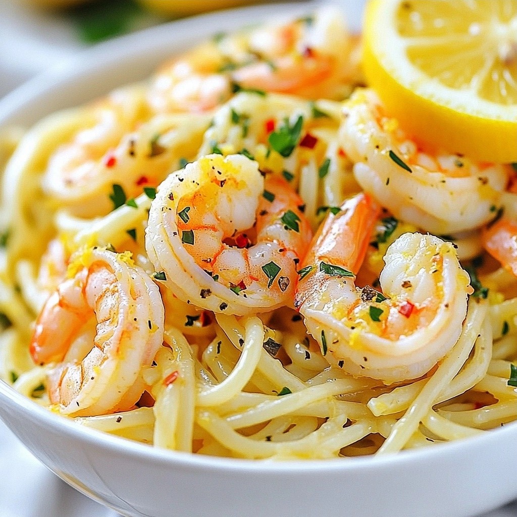 Zesty Lemon Garlic Shrimp Pasta Recipes Tasty Delight